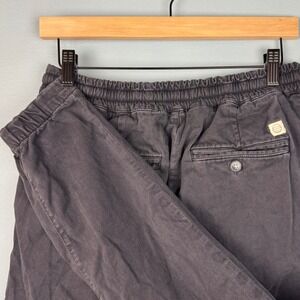 Marine Layer Men's Medium Navy Blue Twill Drawstring 28" Jogger Pants Slim Fit